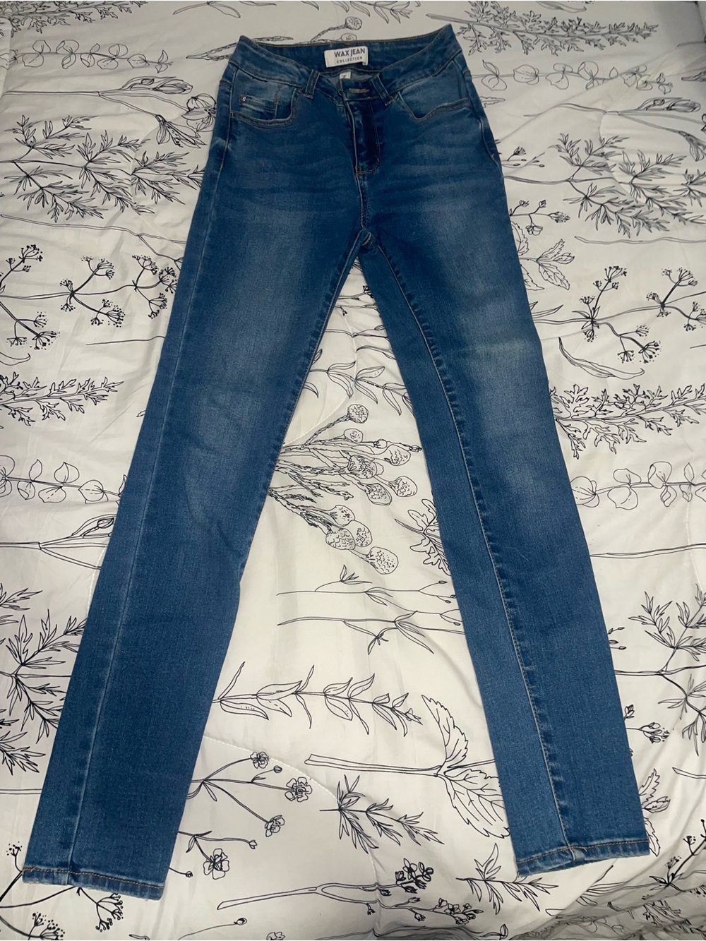 Wax Jean Dark Blue Skinny Jeans for Women